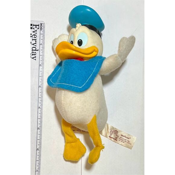 Vintage Disney Donald Duck Small Plush Toy 6-14" Kids 3+ - Picture 3 of 5